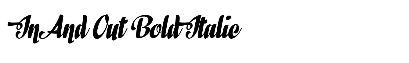 In And Out Bold Italic